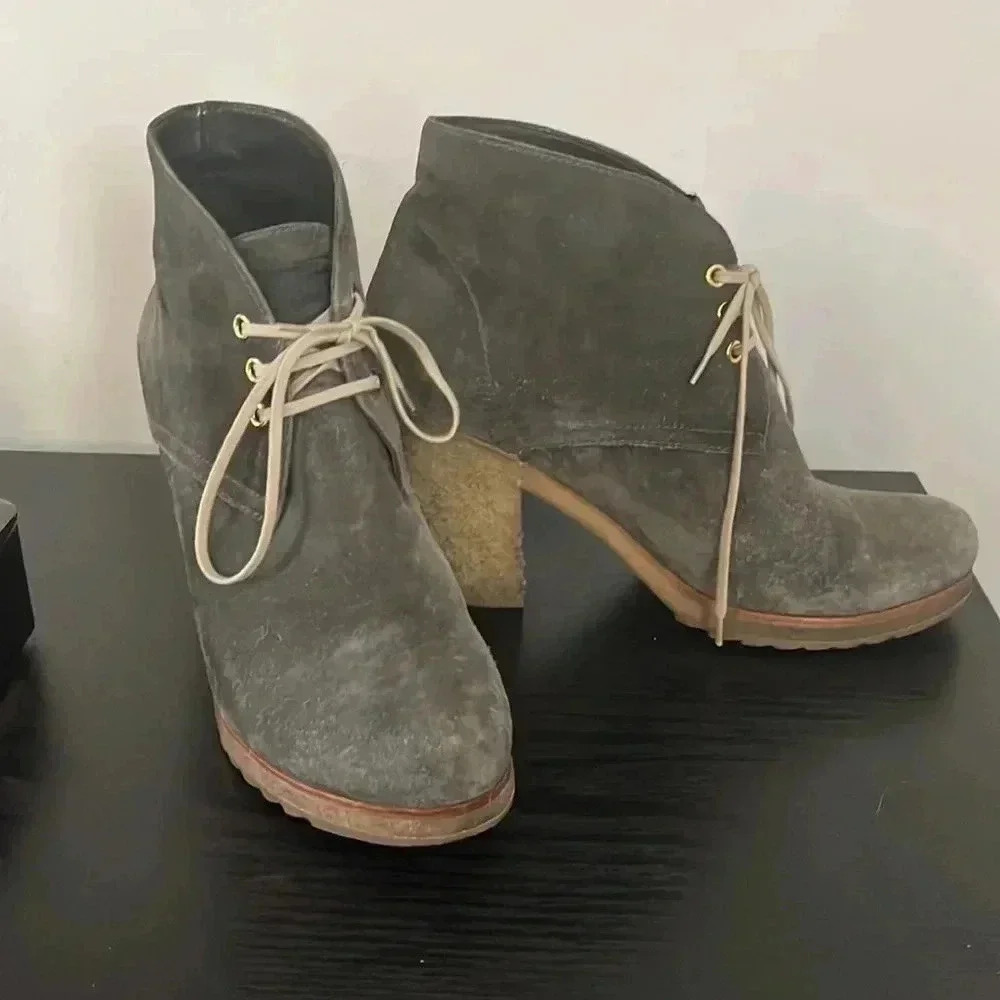 Dark green Prada booties